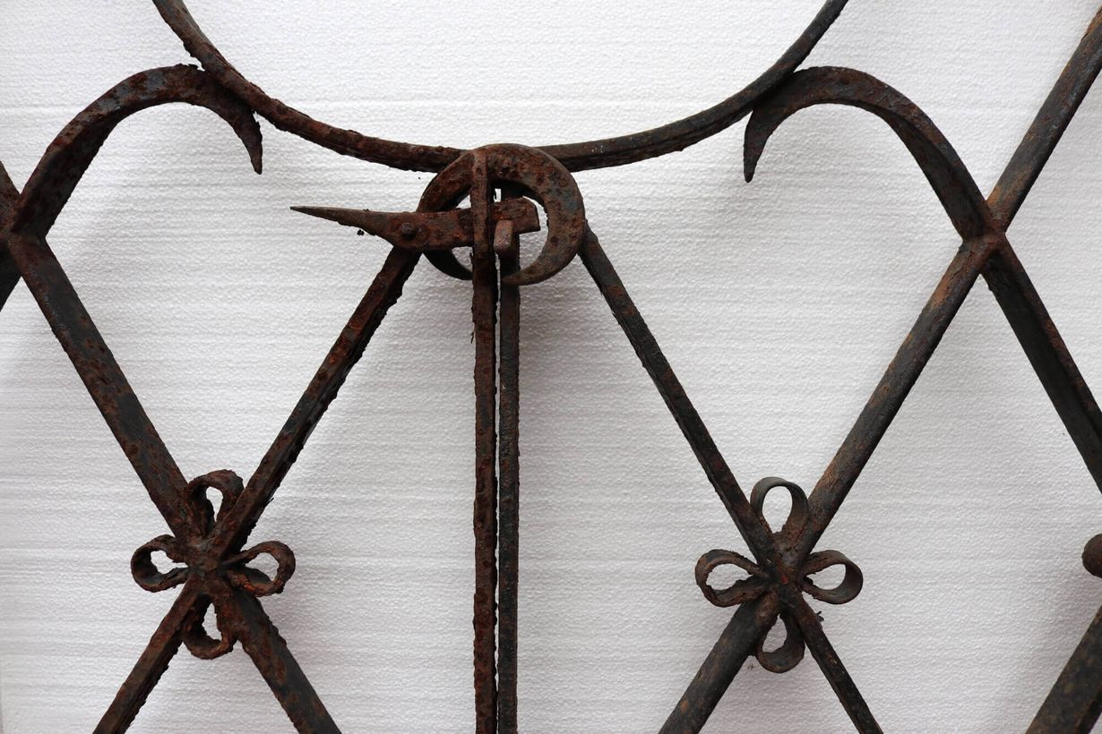 Set of Tall Unusual Reclaimed Wrought Iron Garden Gates