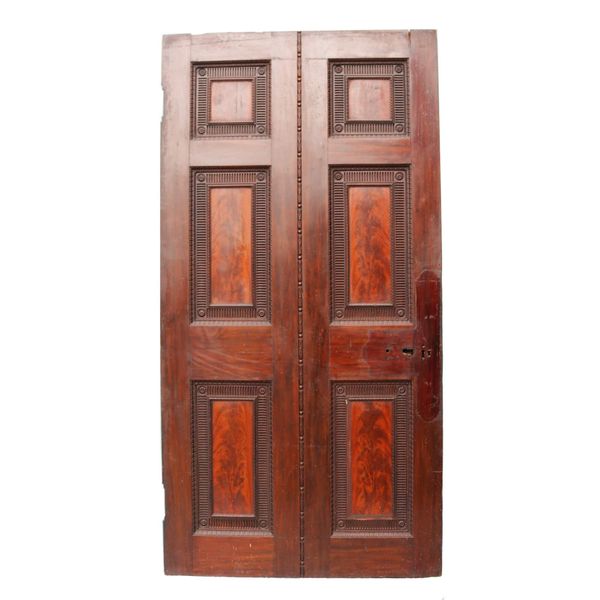 Large Antique Georgian Mahogany Door