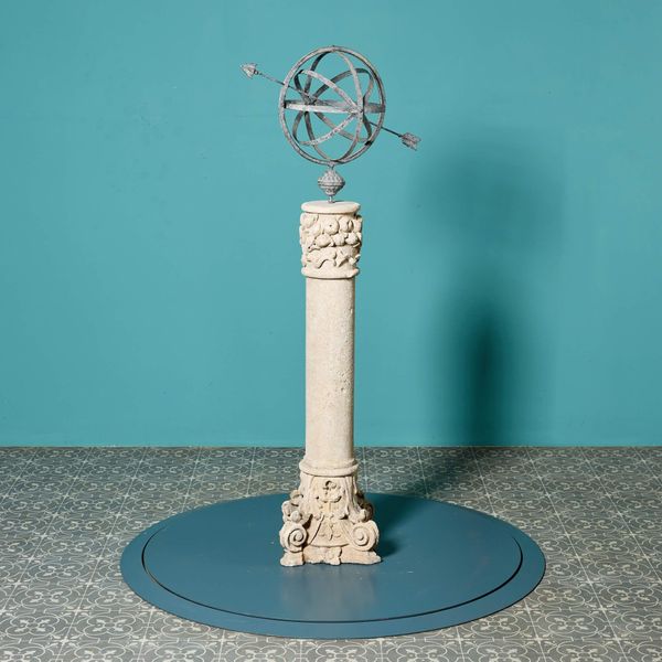 Reclaimed Neoclassical Style Armillary Sundial