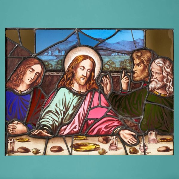 Last Supper Stained Glass Window After Leonardo Da Vinci