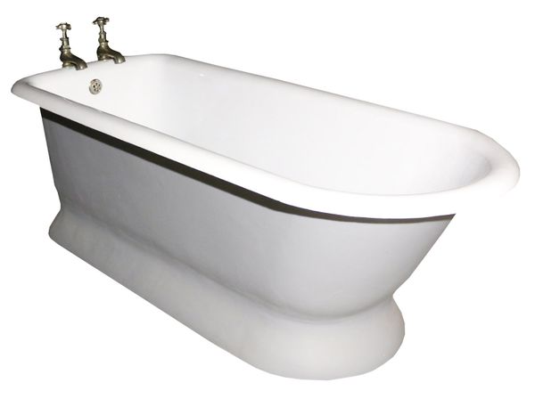 A Rare Antique Cast Iron Bathtub with New Enamel