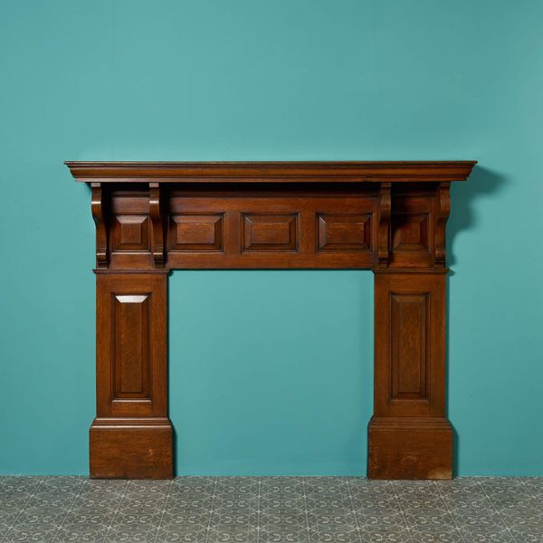 Antique Victorian Period Oak Fire Surround