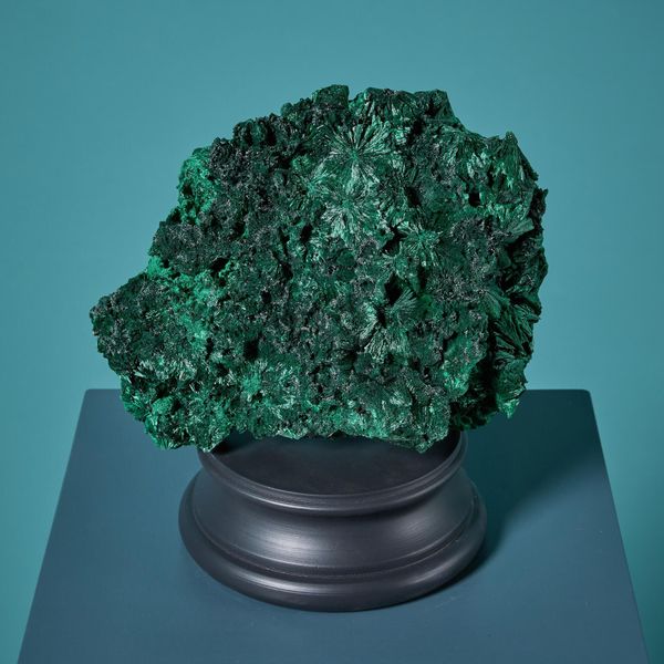 Natural Silky Fibrous Malachite Large Cabinet Specimen