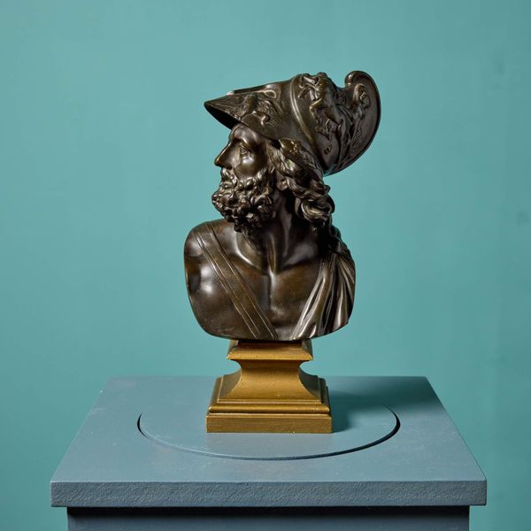 Antique Bronze Bust of Menelaus