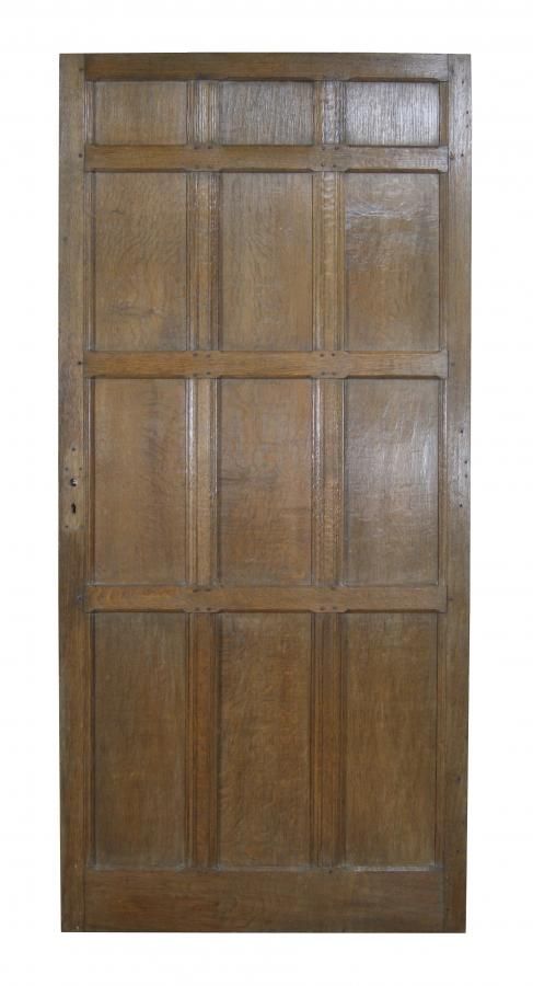 An Antique Oak Panelled Door