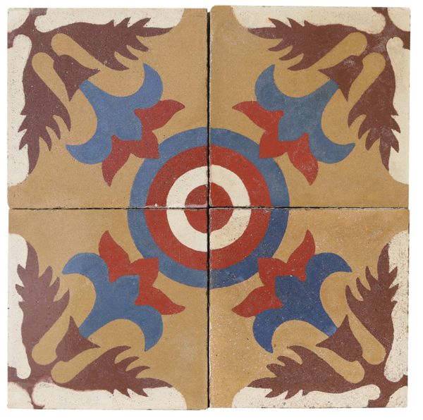 Reclaimed Patterned Encaustic Floor Tiles 3 m2 (32 sq ft)