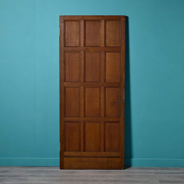 Antique English Oak 12 Panel Door