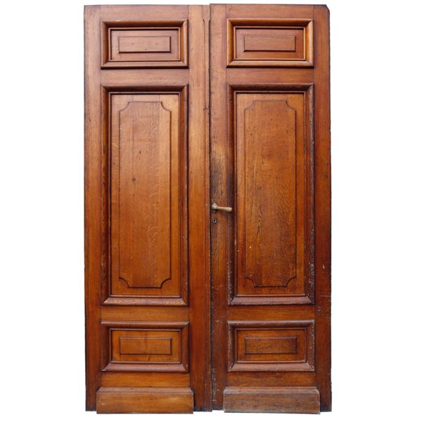 Set of Tall Louis Style French Oak Double Doors