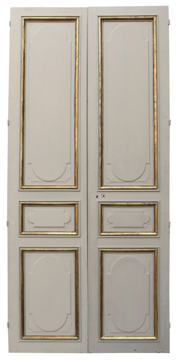 A Set of Tall Antique Panelled Double Doors