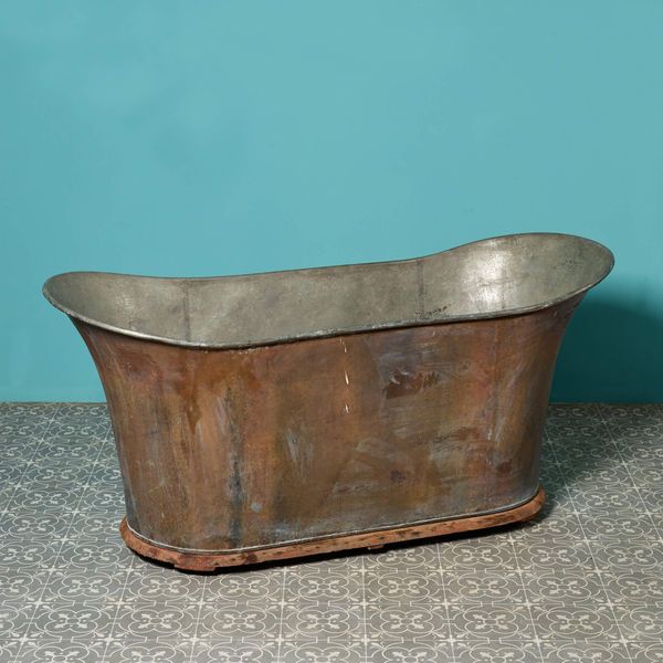 Antique Louis Style Double Ended Copper Bath