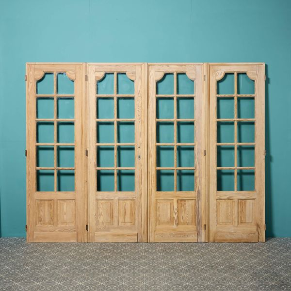 Set of 4 Antique Glazed French Room Dividing Doors