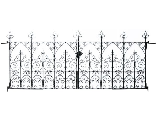 A Set of Reclaimed Wrought Iron Driveway Gates 396 cm (13 ft)