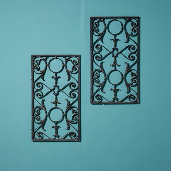 Pair of Antique Wrought Iron Panels