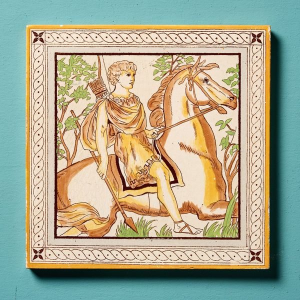 Antique Neoclassical Tile by Minton Hollins