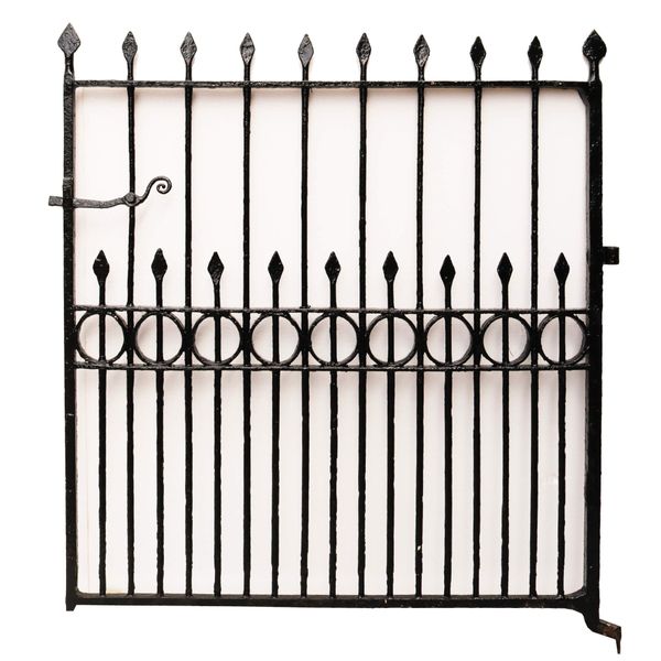 Wide Antique Wrought Iron Garden Gate