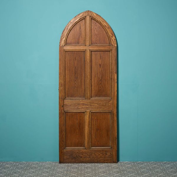 19th Century Arched Oak Door