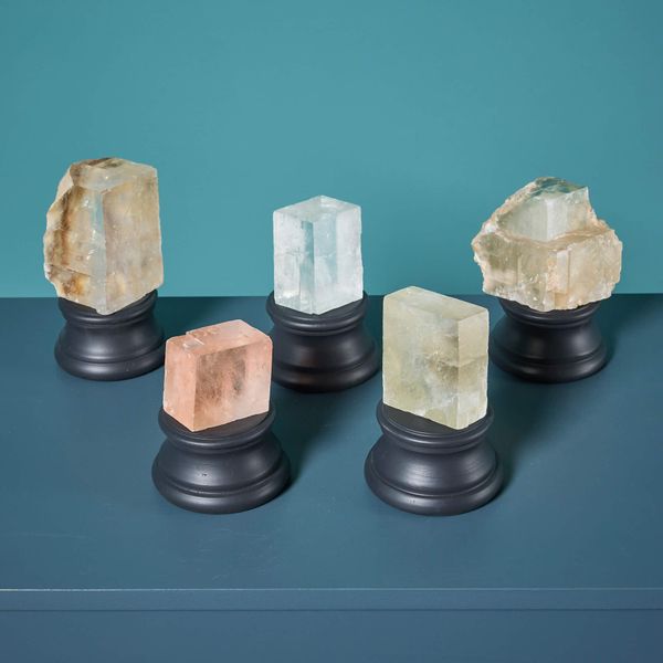 Collection of 5 Cabinet Natural Calcite Specimens