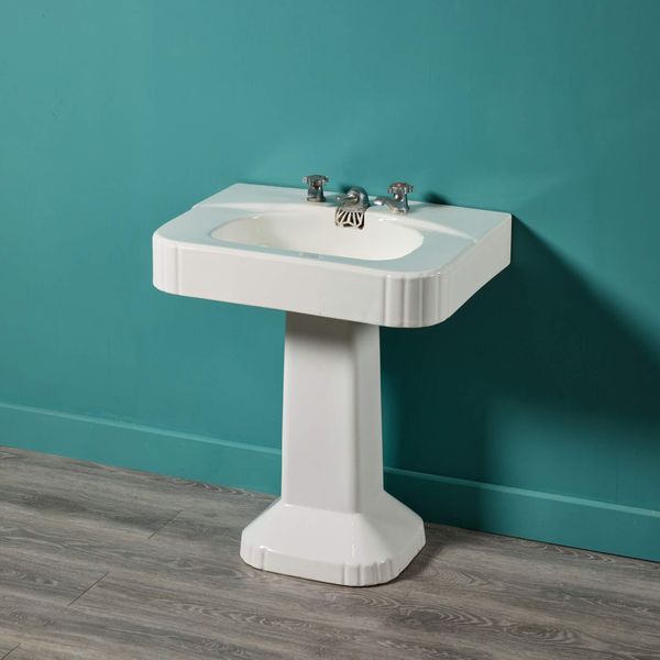 Reclaimed Art Deco Porcher Pedestal Sink