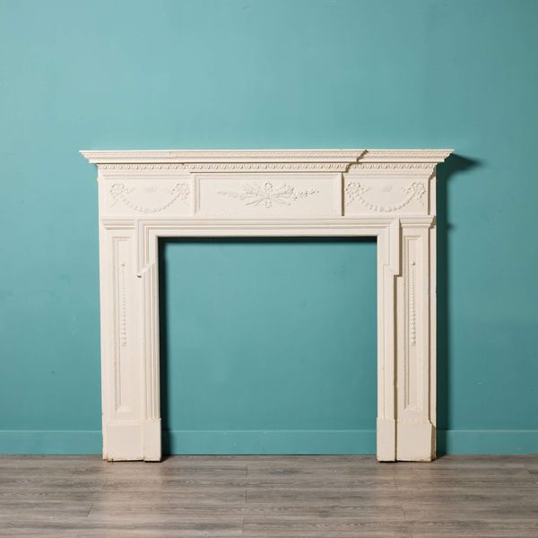 Antique Neoclassical Style Pine Fireplace