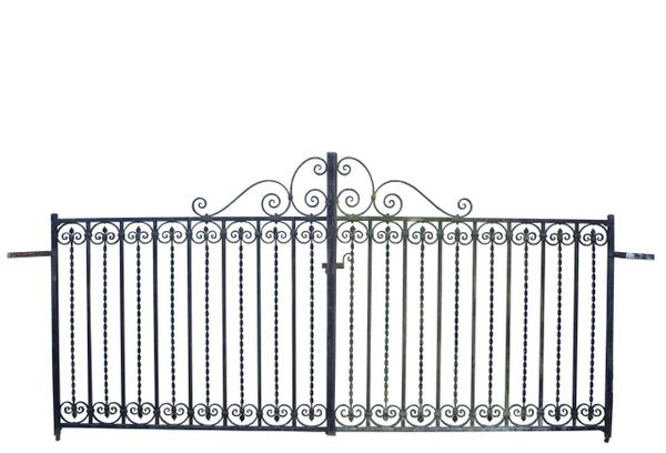 A Pair of Reclaimed Wrought Iron Drive Gates