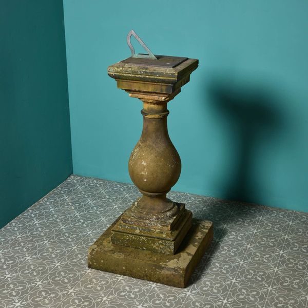 Antique York Stone Sundial of Baluster Shape